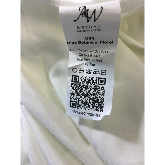 AW BRIDAL 4 S Blue Botanical Floral Petronilla formal party maxi dress NEW B147 - Picture 9 of 9